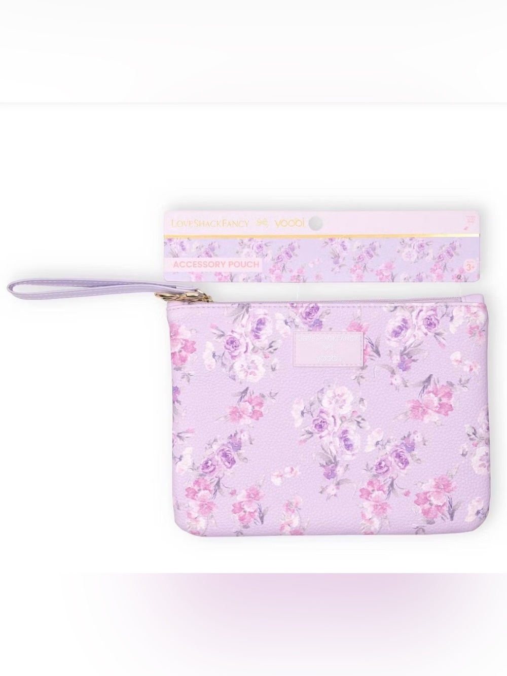LoveShackFancy Lavender Floral Accessory Pouch